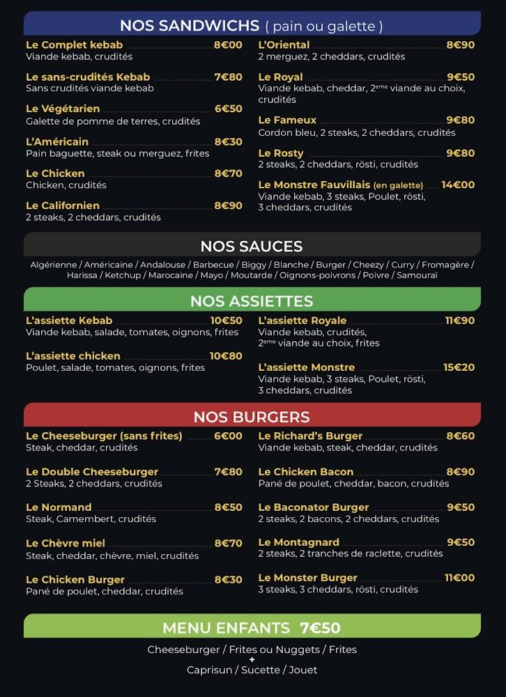 Le double R - Menu Image 1